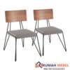Kursi Cafe Besi Dudukan kayu