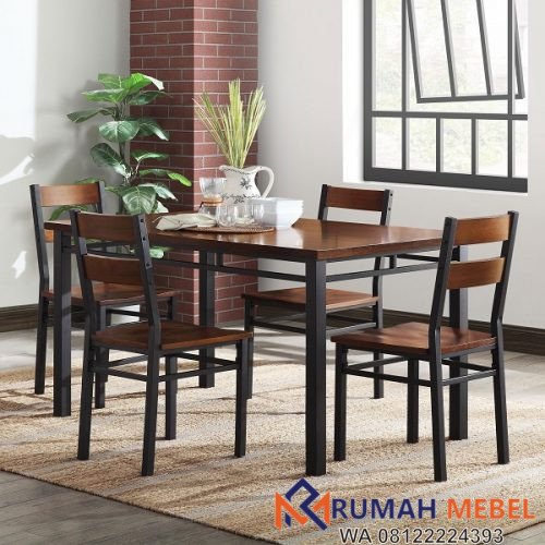 Meja Cafe Mix Besi Gaya Industrial