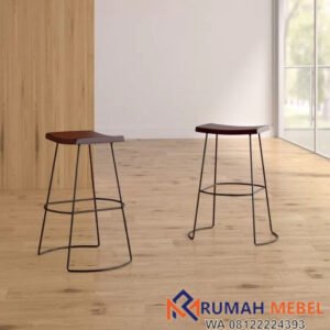 Kursi Bar Besi Mix Kayu Jati Terbaru