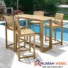Set Meja Bar 4 Kursi Kayu Jati Minimalis