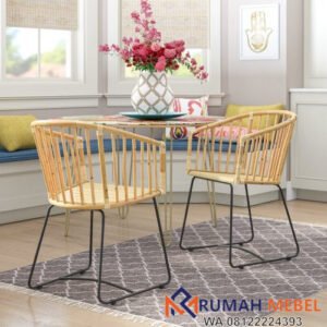 Kursi Cafe Rotan Alami Claytor Barrel