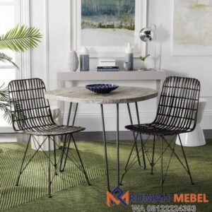 Kursi Cafe Merleigh Besi Dan Rotan
