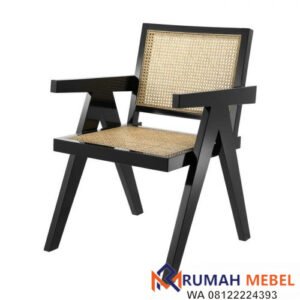 Kursi Cafe Rotan Adagio Rangka Kayu Jati