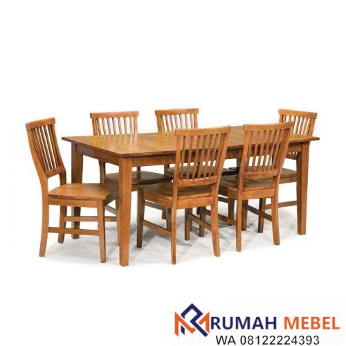 Meja Cafe Kayu Minimalis Ferryhill 6 Orang