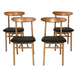 Kursi Cafe Black Leather