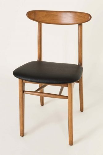 Kursi Cafe Black Leather