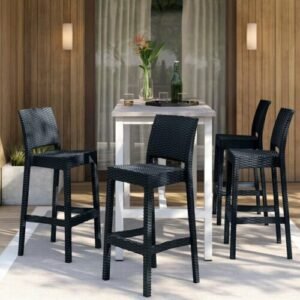 Kursi Mini Bar Rotan Gruder