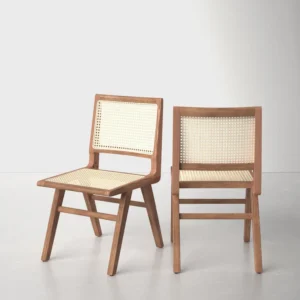 Kursi Cafe Rotan Kayu Jati Natural