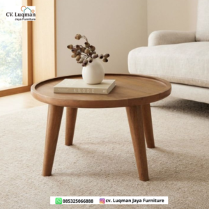 Meja Kopi Minimalis Kayu Jati