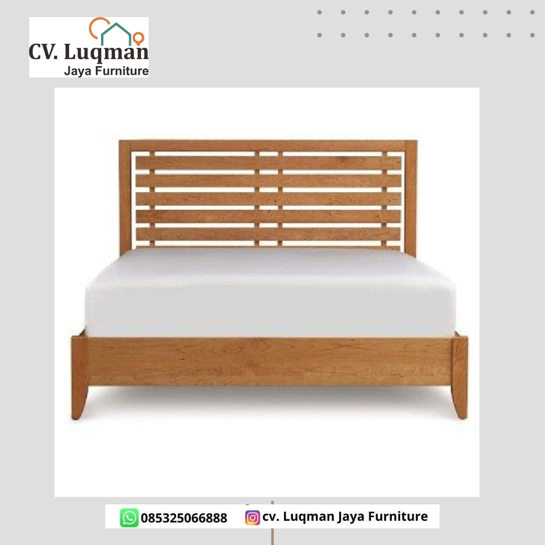 Tempat Tidur Minimalis Jati – Simpel, Kuat, Berkelas