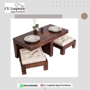 Set Meja Makan Lesehan Minimalis Ala Jepang