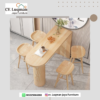 Set Meja Bar Scandi Series Kayu Jati Solid