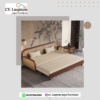 Sofa Bed Kayu Solid Aksen Rotan Modern