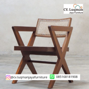 Kursi Anyaman Kayu jati