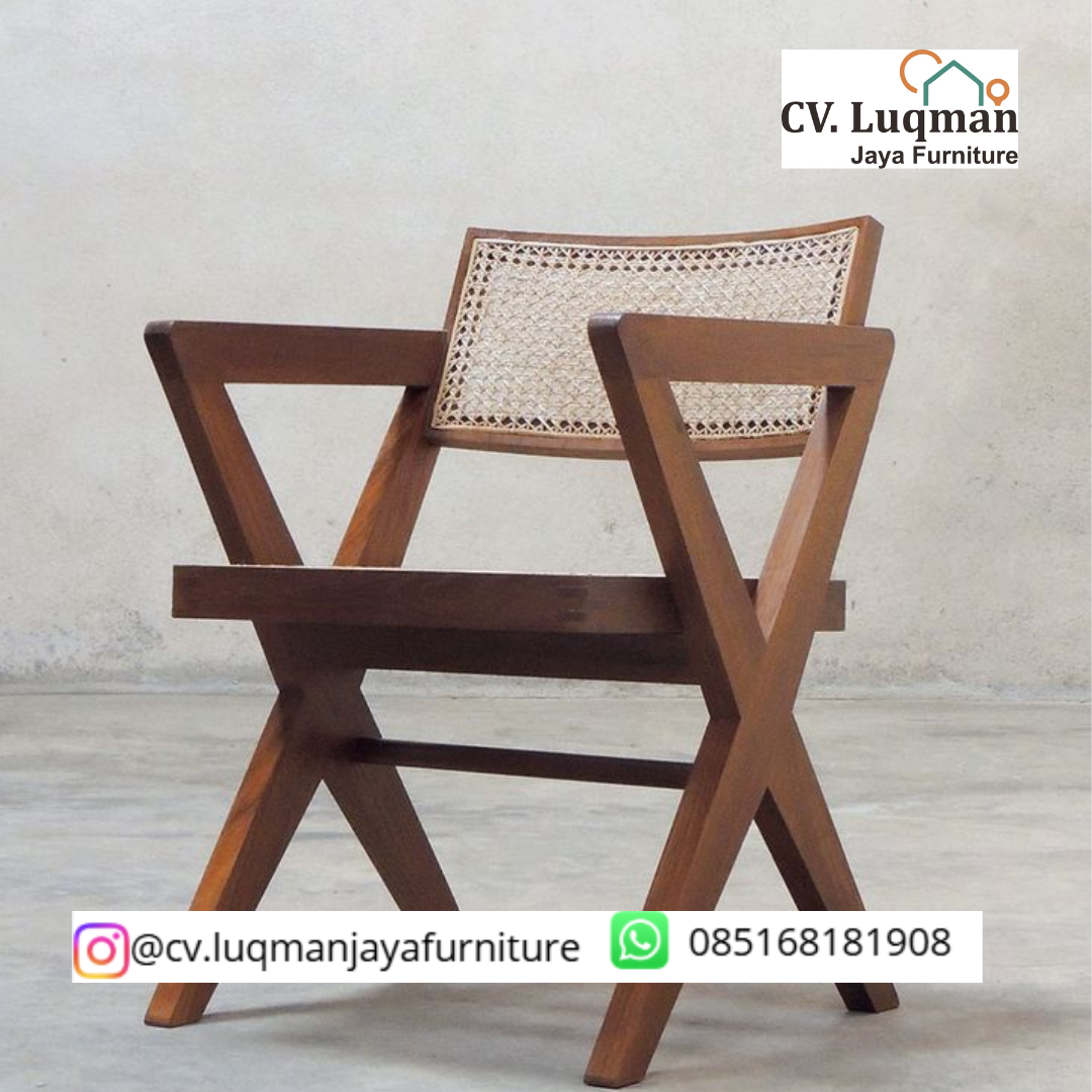 Kursi Anyaman Kayu jati