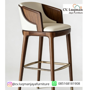 Kursi Bar Premium Kayu Jati Solid
