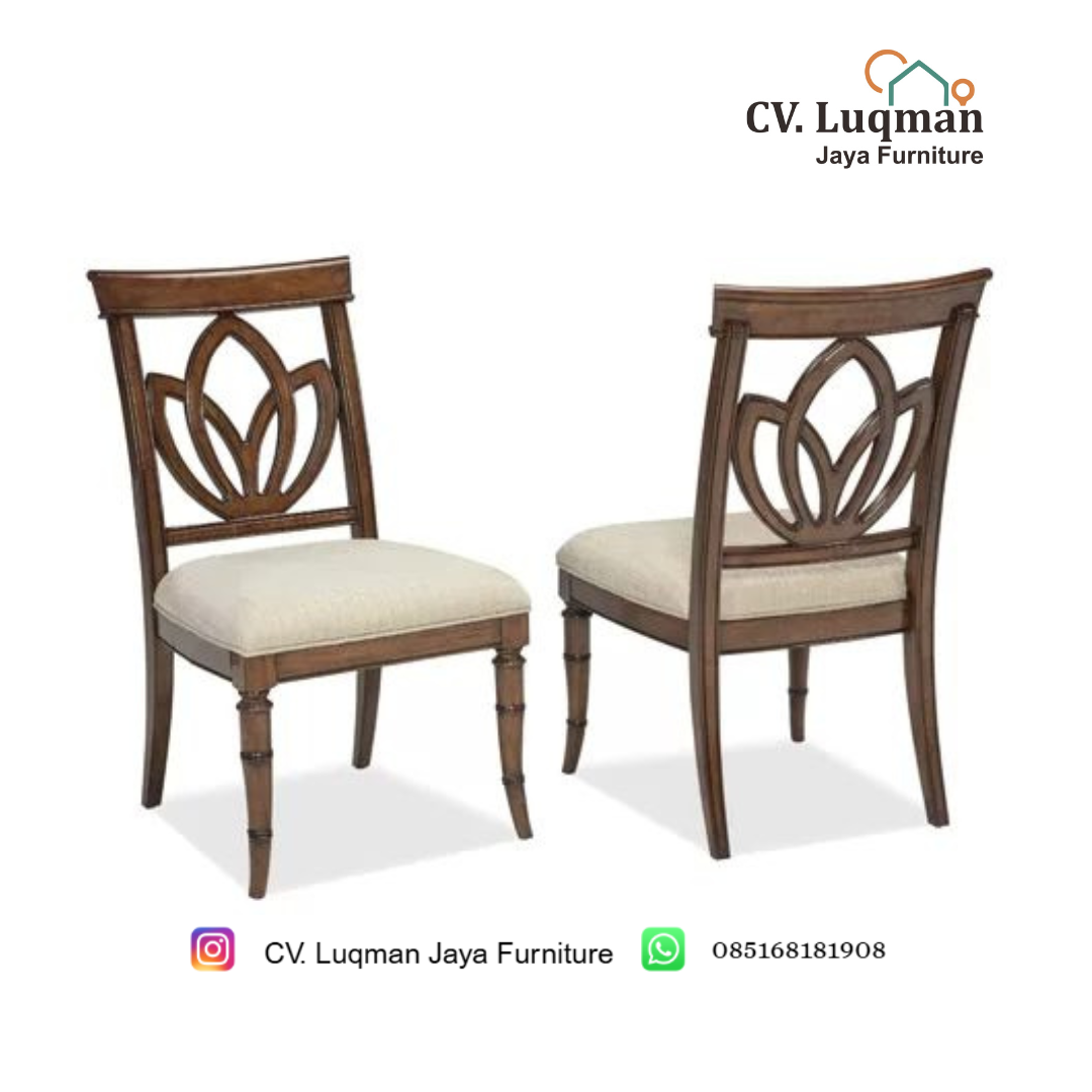 Kursi Makan Sandaran Bunga