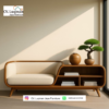 Sofa Minimalis Kayu Jati Desain Melengkung Eksklusif - Produksi Asli Jepara